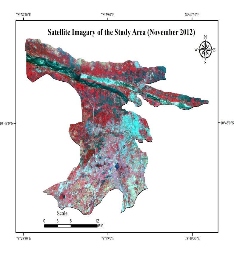 Solid waste dumping site (Ariyamangalam) Fig. 4 Satellite imagery during November 2012 Fig.