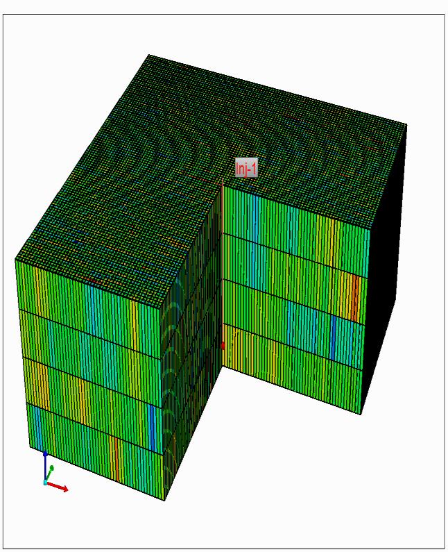Verification Connectivity Analysis (CA) using CMG-GEM: 3D Case Permeability Field Grid Dimension 100*100*4 Grid Size, ft 1*1*1 Well type Injection rate (RC ft 3 /d) 60 Injection time, day 20 Vertical