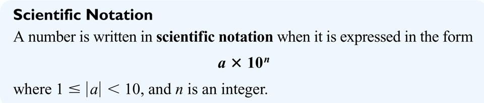 Scientific Notation It is often simpler to
