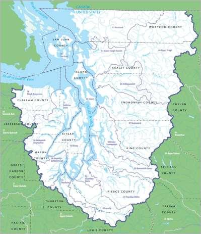 Puget Sound and its Watershed 16, 000 square miles land 10,000 streams