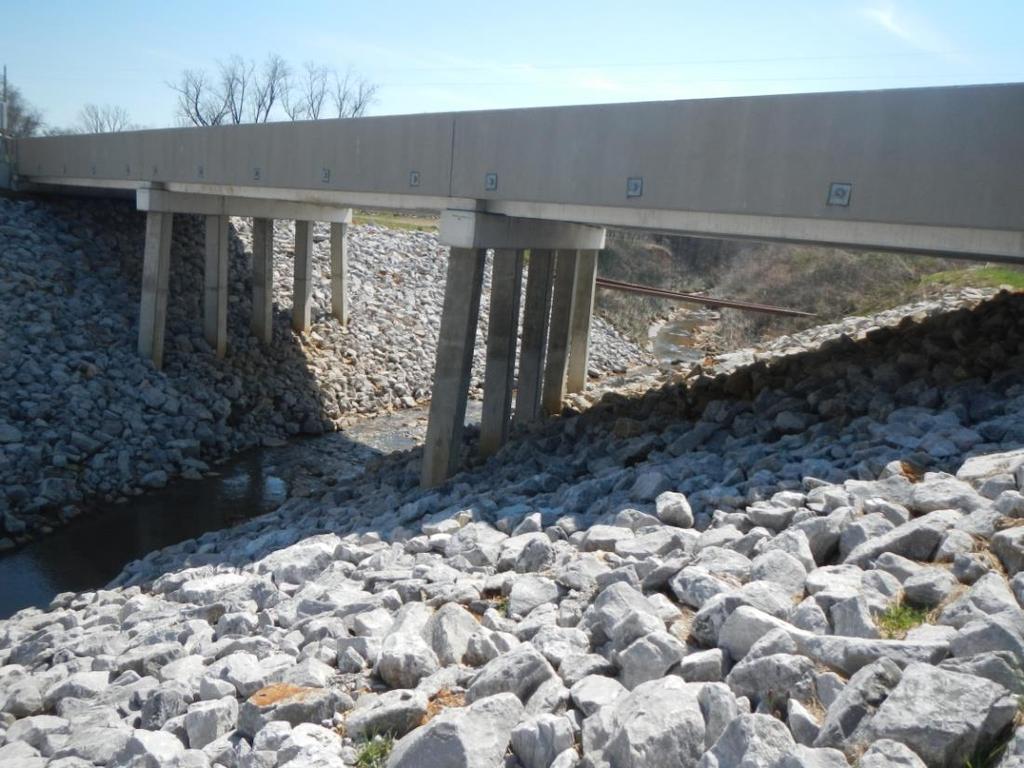 Bridge Condition Survey Modern Construction *Appropriate amount of well placed rip-rap *Stream is