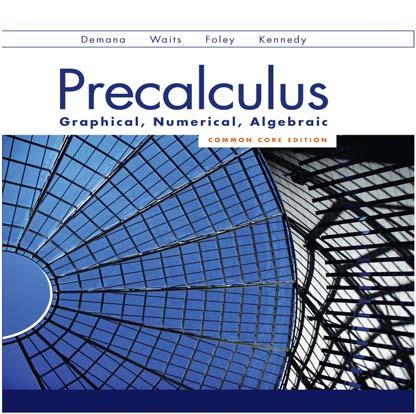 A Correlation of Precalculus Graphical, Numerical, Algebraic Common