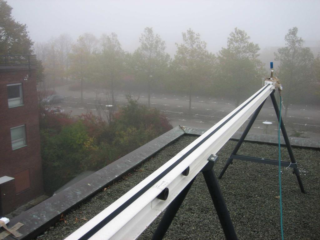 antennas. Fig. 2. Overview of the measurement area at the campus of Lund University, Sweden. The two large arrays were placed on the roof of the E-building during two campaigns.