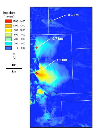 Apatite Fission-Track Traverses on the Eastern Flank of the Colorado Rockies (data from Kelley and Chapin, in press;