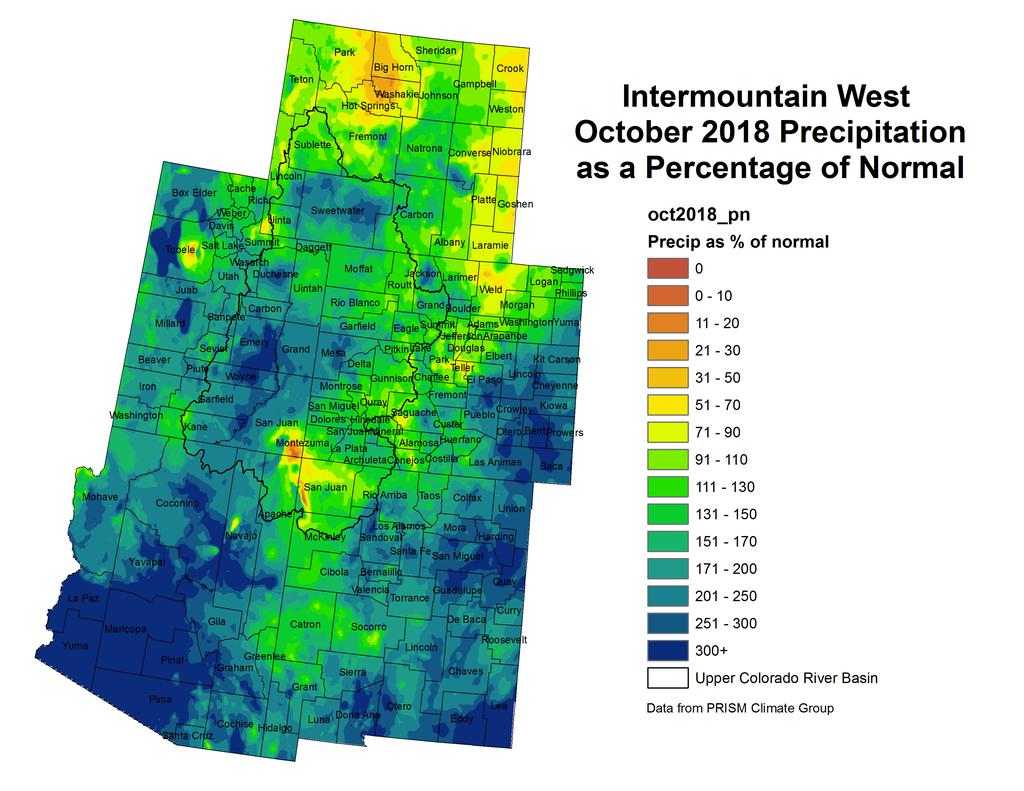 NIDIS Intermountain West Drought Early Warning System November 13, 2018 Precipitation The images above use daily precipitation statistics from NWS COOP, CoCoRaHS, and CoAgMet stations.