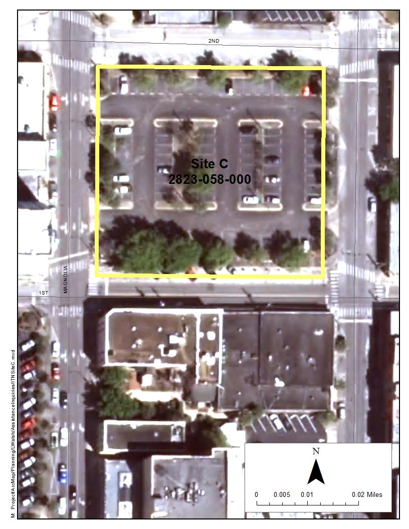 Site C Bounded by Magnolia Ave, NE 1 st Ave, NE 1 st St and NE 2 nd St 24 Land Use: High Intensity/Central Core Zoning: G-U (Government - Best option is to rezone to B-3 Setbacks: TBD FAR: Minimum of