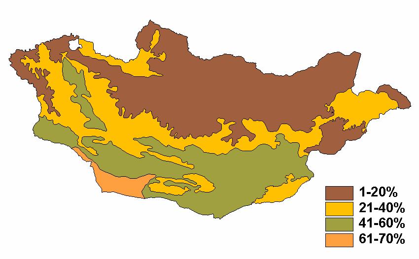 Drought occur frequently in Mongolia (1972-2000) Drought occurrence has being increased