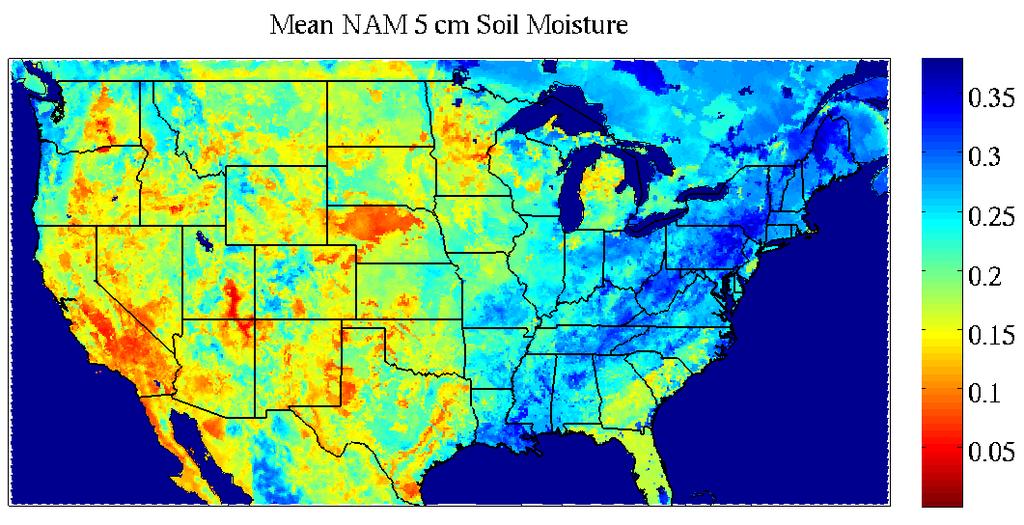 Very few soil moisture observing stations in west.