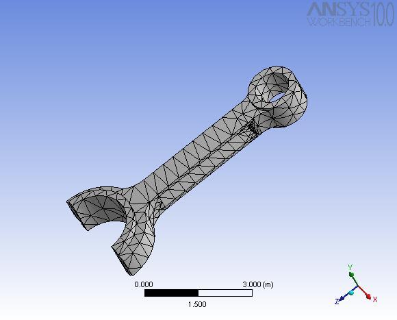 (SOLID 187) were used as shown in Fig.4. Finite element mesh was generated using tetragonal elements with element length of 2 mm (2262 elements).