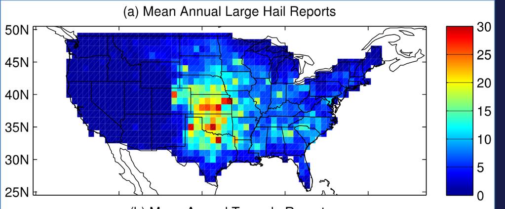 Tornado & Hail Observational Climatologies Are