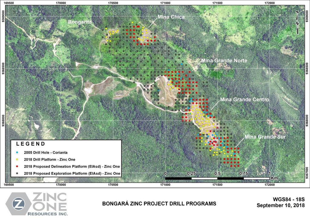 Delineation & Exploration Drilling Planned CORE ZONE >30% Zn Zinc