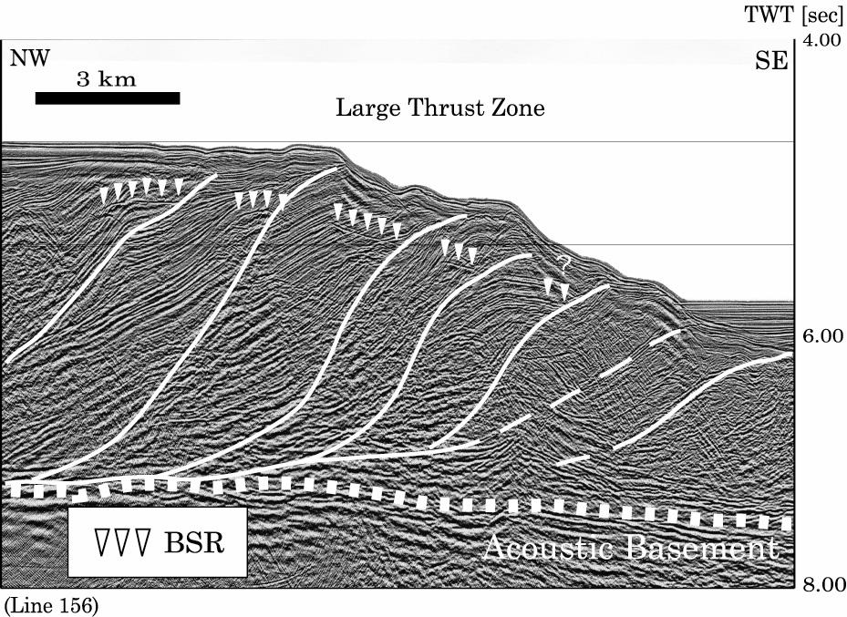 Figure 2: Distribution of BSR in the three dimensional seismic box.