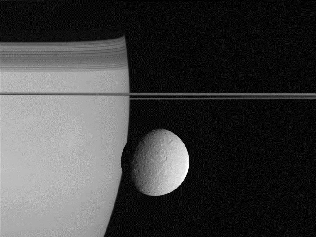 Icy Moons The Saturn system has 62 confirmed satellites, most are small and far away from the planet.
