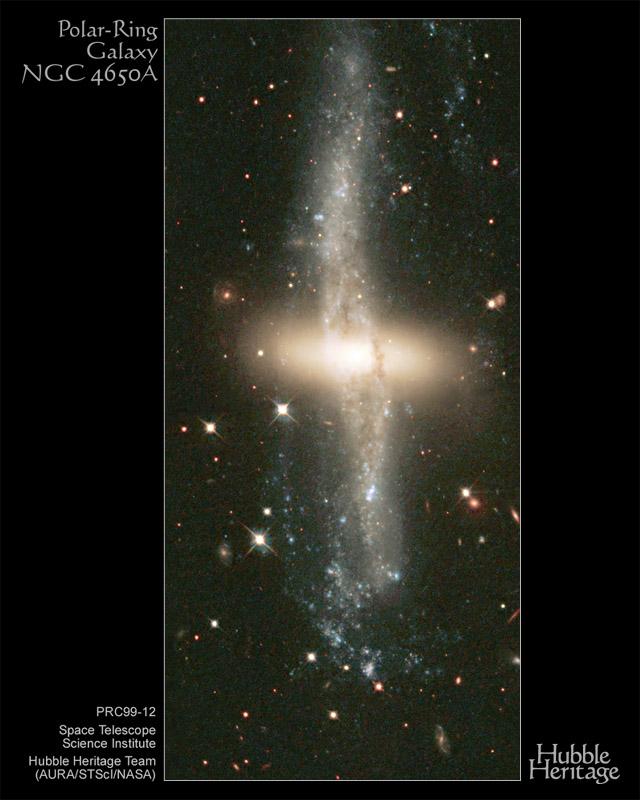 Polar-ring galaxy NGC 4650A Polar ring S0 galaxy Rotation