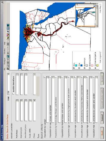 geographical system containing a database of all the censuses taken in the Arab Republic of Egypt since 1882 until 1996,