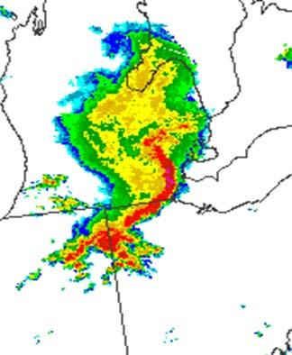 mesovortices in QLCS).