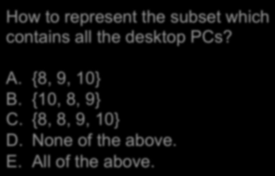 8, 9, 10} 3 8 9 10 4 6 How to represent the subset which contains