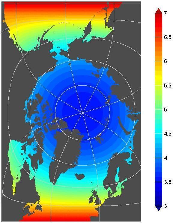 0) 32 vertical ocean levels Atlantic and Pacific Boundaries at ~39 N Closed (no-ice) in CICE Nested into 1/12