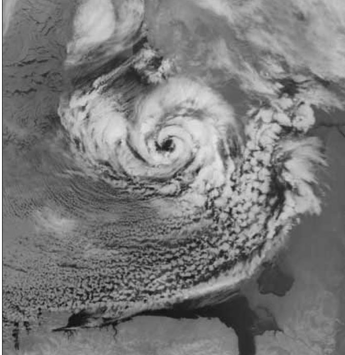 Cyclones in the Nordic Seas Large