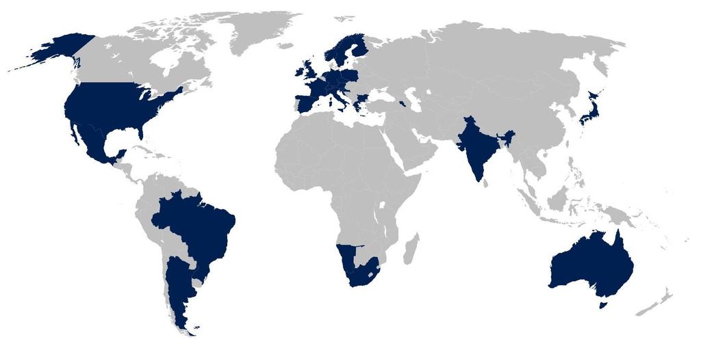 CONSORTIUM MEMBERSHIP 5 continents 28 countries
