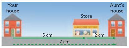 In this image, 7 cm is a.