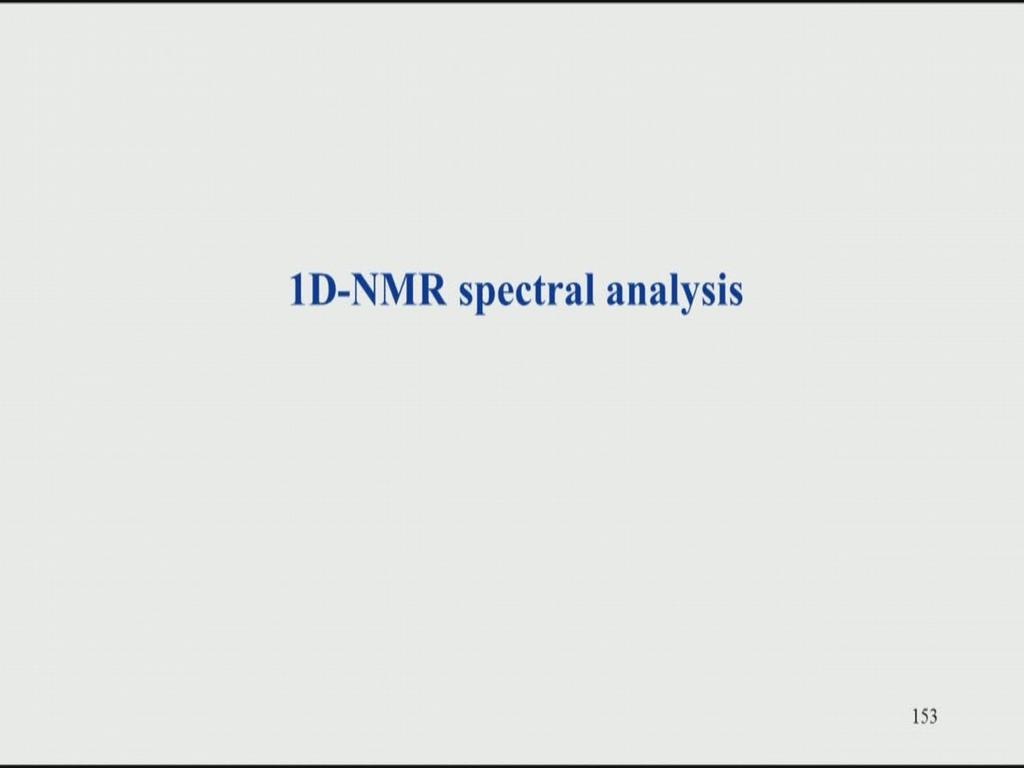Principles and Applications of NMR spectroscopy Professor Hanudatta S.