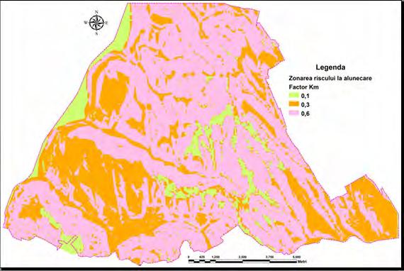 Map of homogeneous areas of landslide risk of "Banca" perimeter, scale