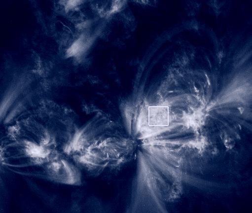 5.. Solar activity... Active regions Fig.. Moss region observed in the 7. nm wavelength band on June 999.