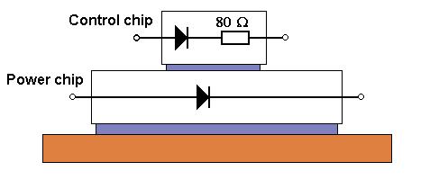 Ultrasonic images of the lead-based die-attach of the three devices in Figure 21, no. 4 (left), 12 (center), 39 (right).