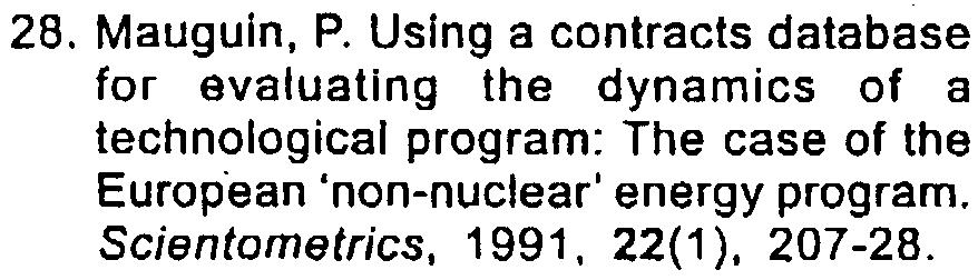 fuels. Scientometrics, 1987, 11(3-4), 199-2. 26.