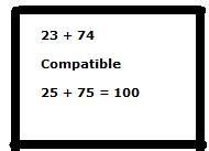 Compatible number Numbers that are close in value to the actual numbers, and which make it easy to do mental arithmetic.