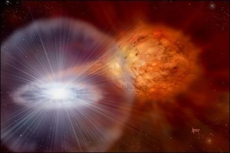 Explosive Power White dwarf Supernova: 10 44 Joules