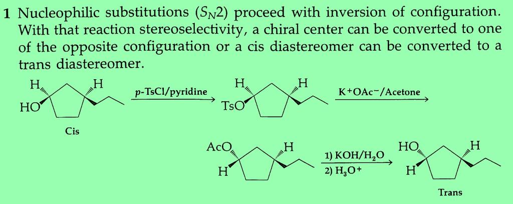 4. Stereochemistry A target molecule with n chiral centers has 2 n possible stereoisomers.