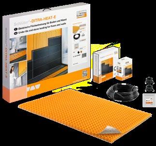 UNDERFLOOR HEATING Schlüter -DITRA-HEAT-E-DUO-S Complete floor heating kits with integrated thermal break and acoustic reduction fleece Schlüter -DITRA-HEAT-E-DUO-S floor kits are complete sets for