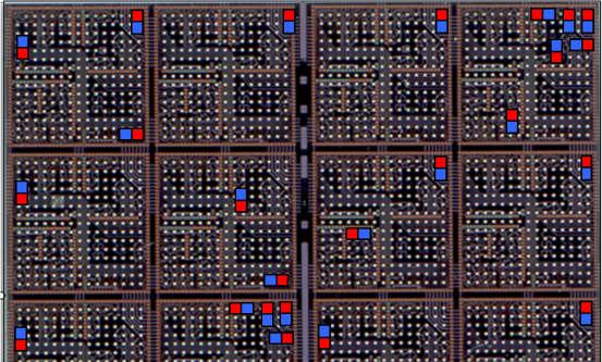 Area Array Test Die (20 x 20 mm) Figure 4.1: Stress Test Chips 4.2.2 Test Assembly For the flip chip on laminate experiments, the FC400 test chips (10 x 10 mm) in Figure 4.