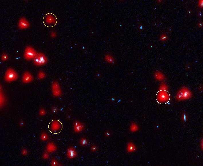 HST+Spitzer color image (0.3% of GOODS) ' "!