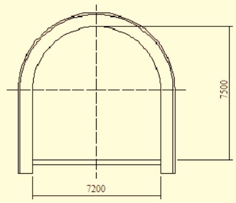 Support Technique of Horse Head The Open Civil Engineering Journal, 2015, Volume 9 853 The secondary support was lining of reinforced concrete with 600mm thickness and C60 strength.