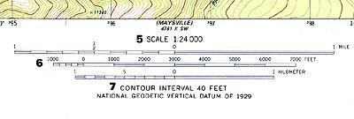 In addition, a USGS map includes latitude and longitude as well as the names of the adjacent