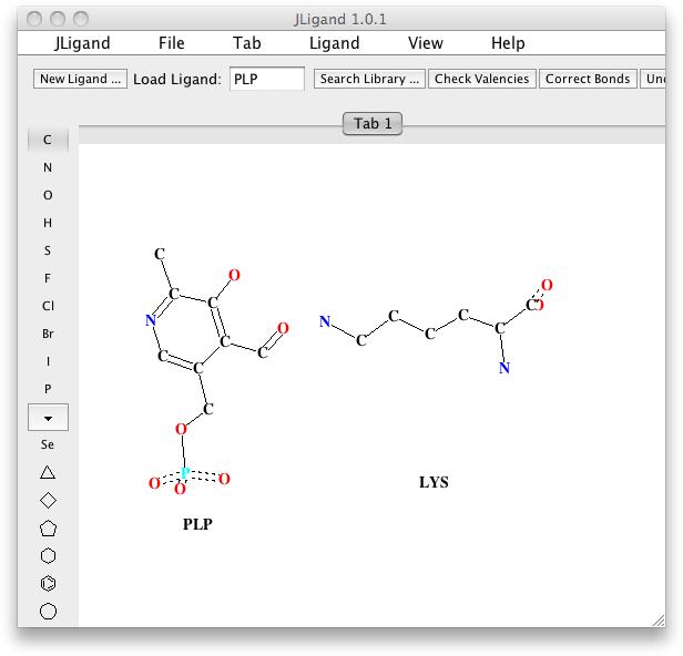 New link Example: covalent linkage between LYS and Pyridoxal phosphate (PLP).