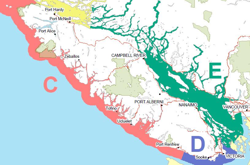 11. What s the difference between tsunami notification zones used by Emergency Management British Columbia (EMBC) and West Coast Alaska Tsunami Warning Centre (WCATWC)?