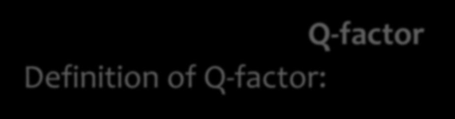 Dissipation Q-factor Definition of Q-factor: + cos( ω ) 2 x γ x + ω0 x = f0 t For most applications the higher the Q the better.