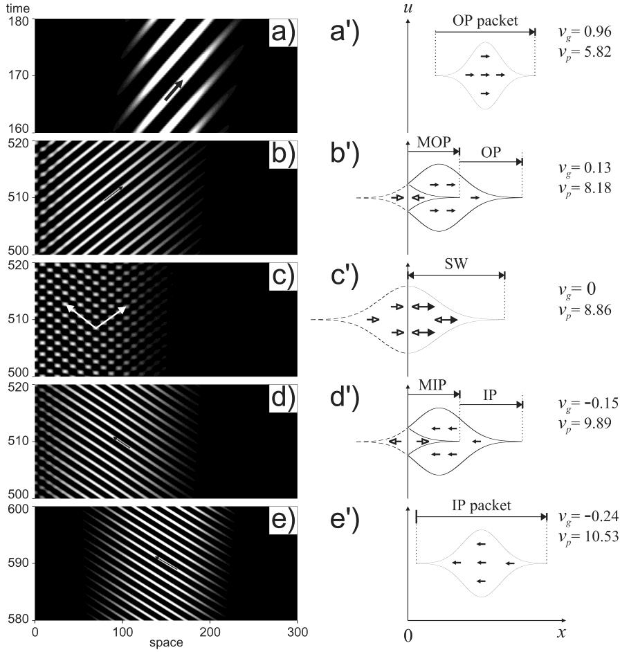 Wave Packet Propagation, Reflection, and Spreading J. Phys. Chem. A, Vol. 106, No. 47, 2002 11681 Figure 7. Typical spatial-temporal patterns along the transition from OP to IP waves.