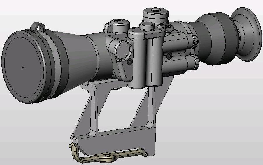 Note. It is recommended for pneumatic weapon to install the insert rest (4) with the prominence (В) in rear end of the mount. Variant III side mount for the carbine Тiger.