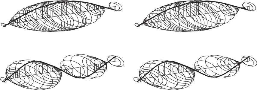 First Second Third Fourth Fig. 4. The first four mode shapes for the rotor system at 1620 rev/min.