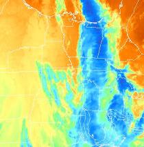January 22-23, 1999 Eastern US Squall Line (60 Tornado Outbreaks in Arkansas 36 hours earlier) Infrared Imagery