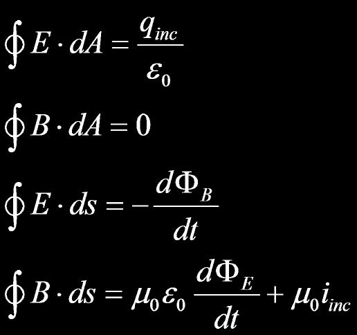 Slide 83 / 108 Maxwell's Equations Here are the equations.