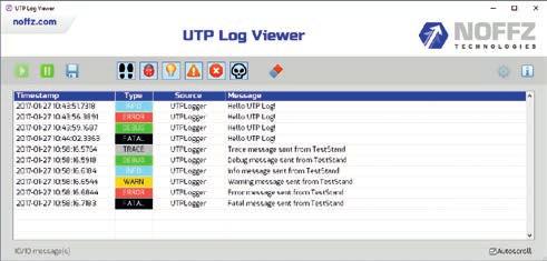 UTP Log Package / UTP Template UTP LOG PACKAGE LOGGING ON A WHOLE NEW LEVEL The UTP Log Package is a tiny yet full- featured and flexible set of tools for quick and efficient logging.