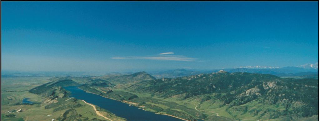 Figure 2-1: CSU s Engineering Research Center and Horsetooth Reservoir For this testing program, two facilities were used.