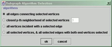 Subgraph Selection Selectable subsets for
