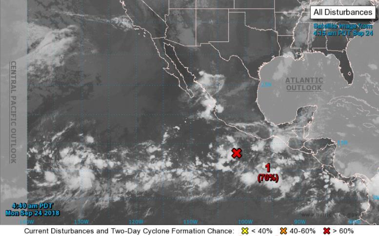 Tropical Outlook Eastern Pacific Disturbance 1 (as of 8:00 a.m.